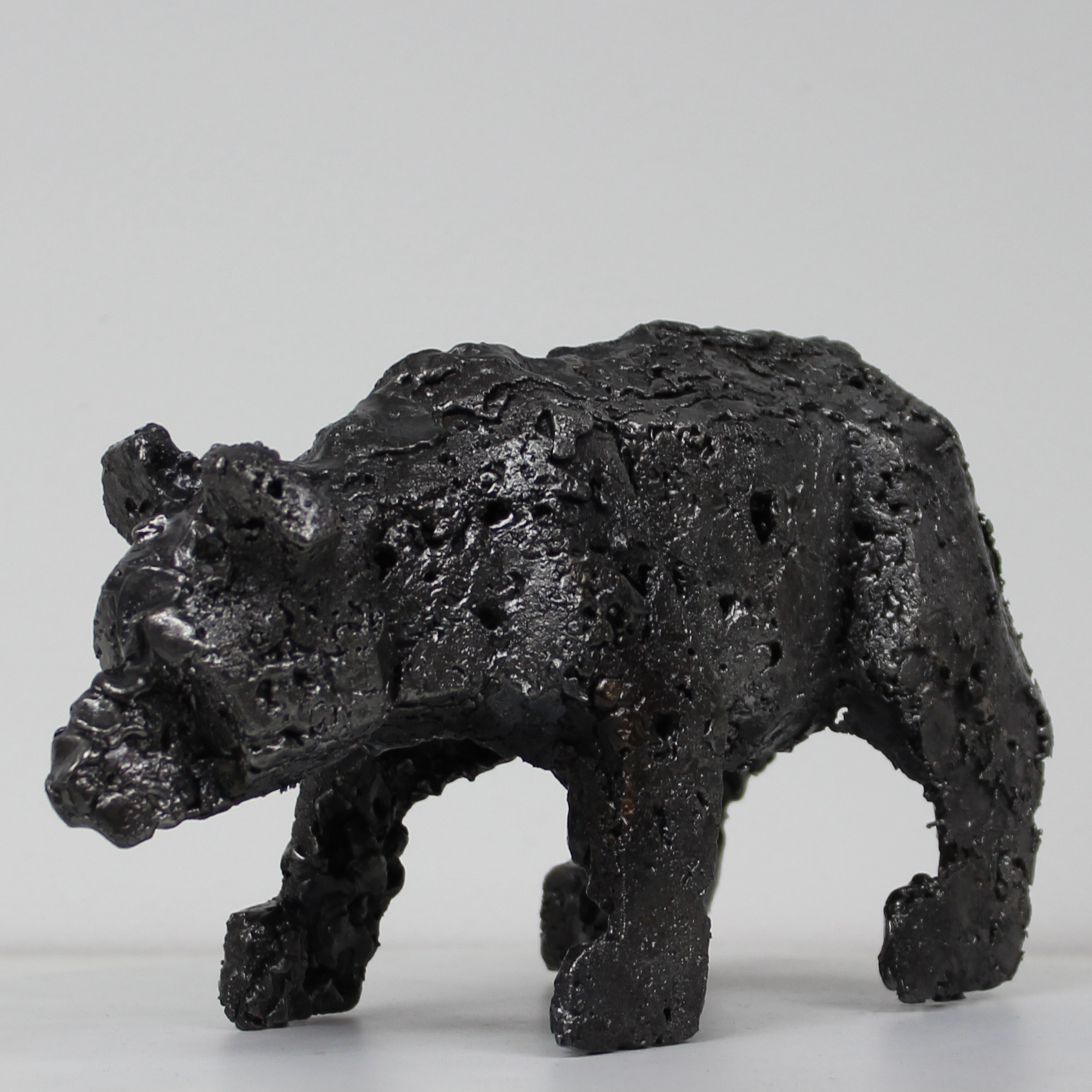 Buffon Ours Sculpture animal gouttes bronze acier Bear