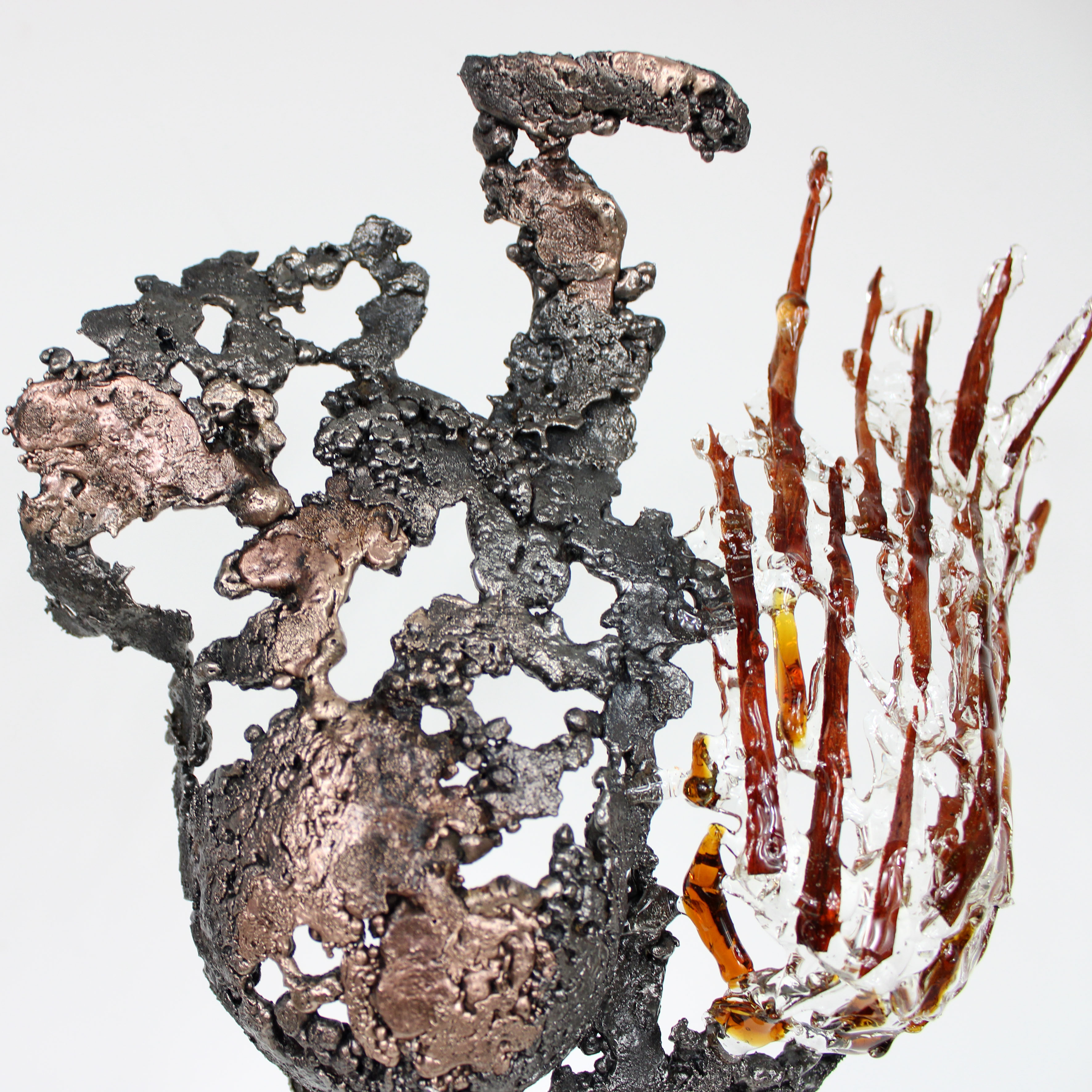 Dessous De Vase En Bronze, Verre Et Dentelles - Occasion Fonctionnel - Fabriqué En France